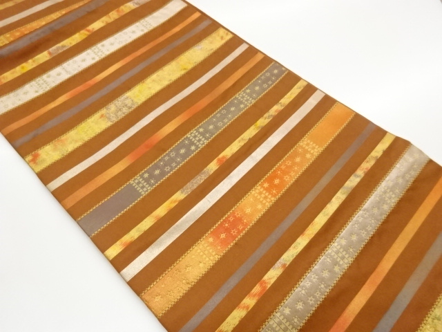 横段模様織出し名古屋帯